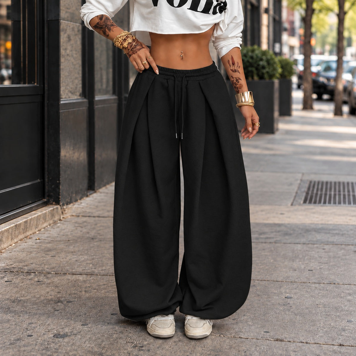 Pantalón Vanna™ de Corte Amplio y Pretina Elástica