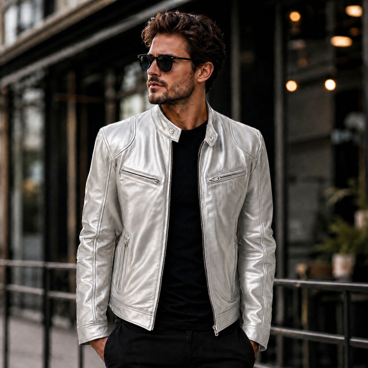 Chaqueta Yakuza™ en Cuero Premium con Diseño Minimalista y Atemporal