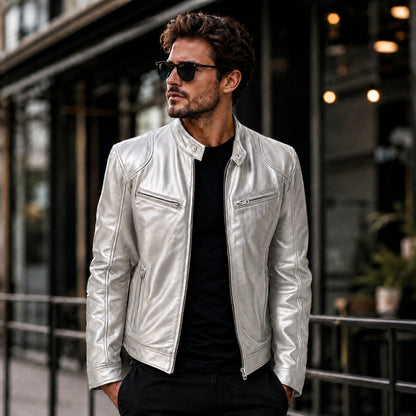 Chaqueta Yakuza™ en Cuero Premium con Diseño Minimalista y Atemporal