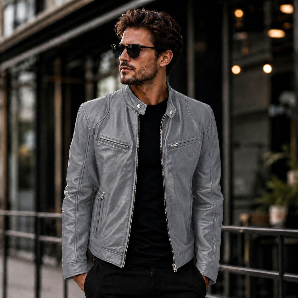 Chaqueta Yakuza™ en Cuero Premium con Diseño Minimalista y Atemporal