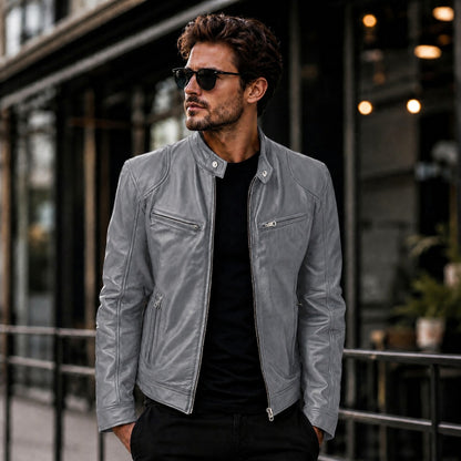 Chaqueta Yakuza™ en Cuero Premium con Diseño Minimalista y Atemporal