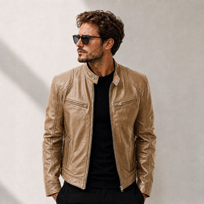 Chaqueta Yakuza™ en Cuero Premium con Diseño Minimalista y Atemporal
