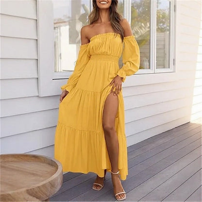 Vestido Ravienna™ con Hombros Descubiertos y Fluidez Sofisticada