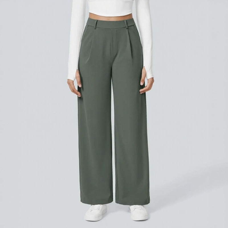 Pantalón Monarcelle™ Con Caída Fluida y Diseño Minimalista