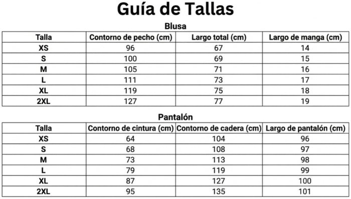 Guía de tallas
