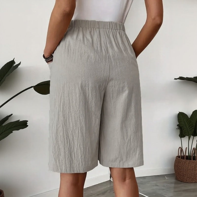 Short Falda Celenne™ en Lino de Algodón y Confort Premium