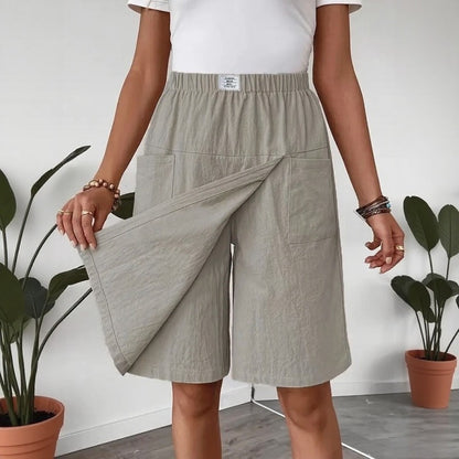 Short Falda Celenne™ en Lino de Algodón y Confort Premium