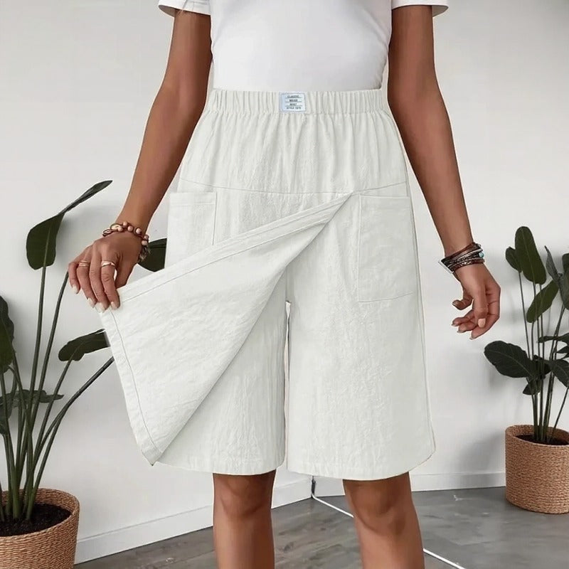 Short Falda Celenne™ en Lino de Algodón y Confort Premium