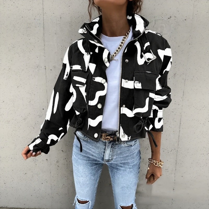 Chaqueta Valkyra™ Cropped Con Diseño Utility Contemporáneo