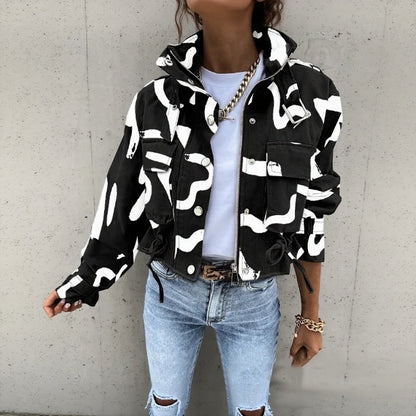 Chaqueta Valkyra™ Cropped Con Diseño Utility Contemporáneo