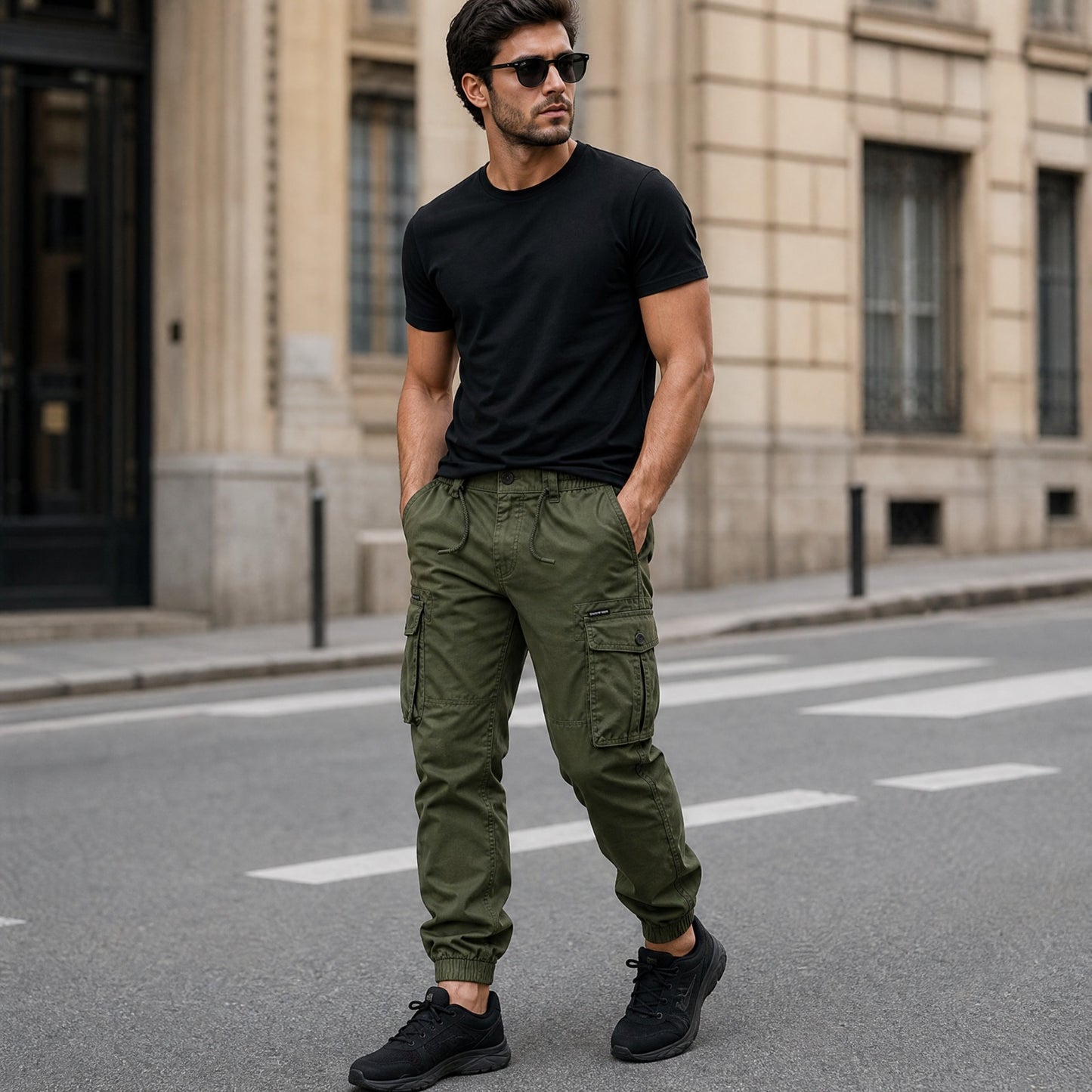 Pantalón Cargo Everest™ con Bolsillos Utilitarios y Puños Jogger