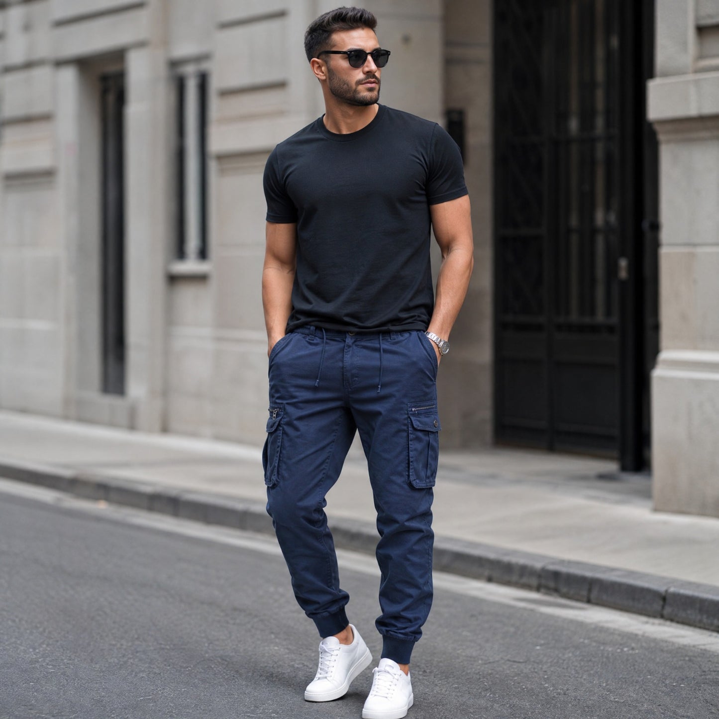 Pantalón Cargo Everest™ con Bolsillos Utilitarios y Puños Jogger