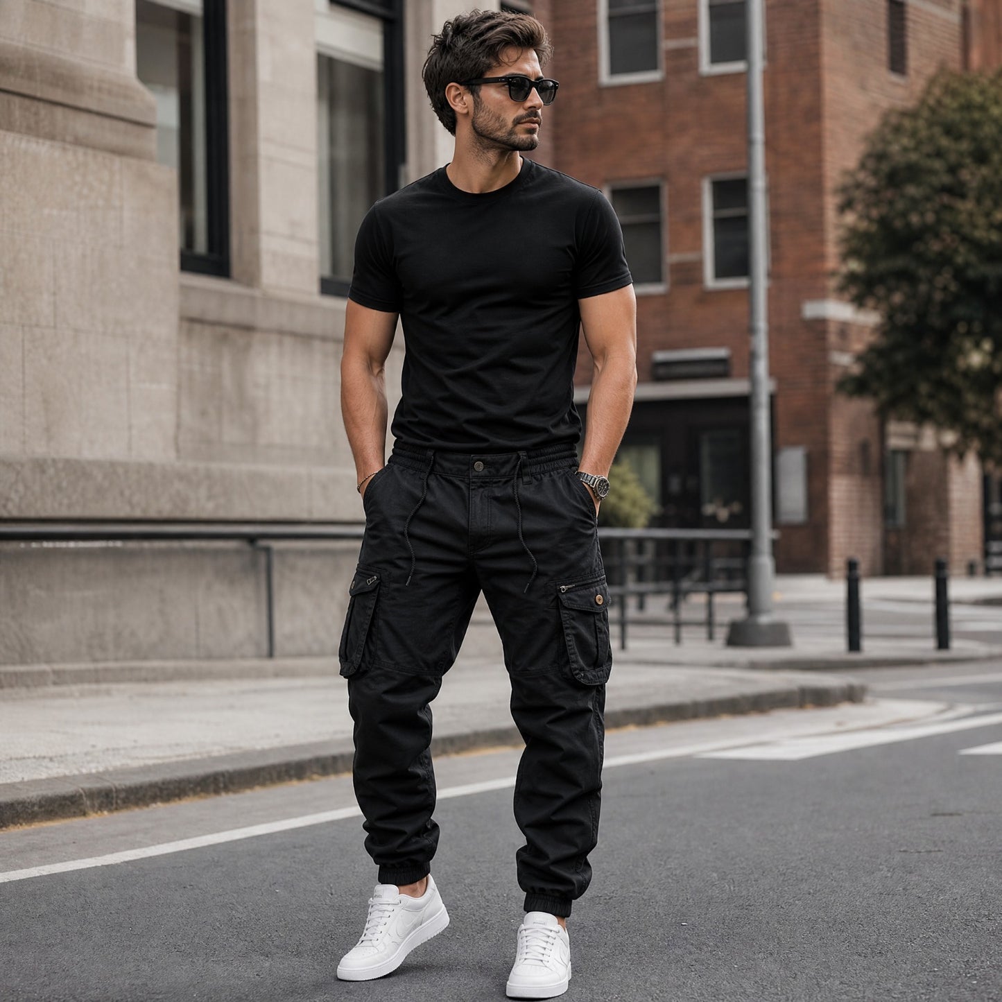 Pantalón Cargo Everest™ con Bolsillos Utilitarios y Puños Jogger