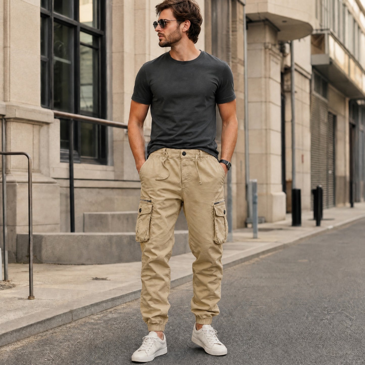 Pantalón Cargo Everest™ con Bolsillos Utilitarios y Puños Jogger