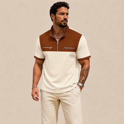Camisa Axton™ con Cuello de Cremallera y Estilo Moderno