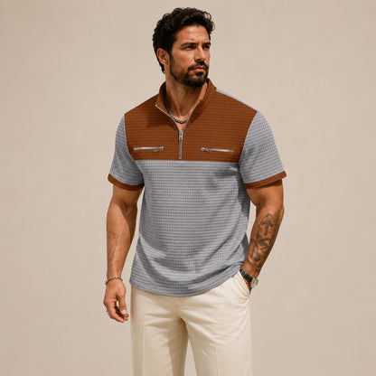 Camisa Axton™ con Cuello de Cremallera y Estilo Moderno