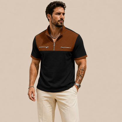 Camisa Axton™ con Cuello de Cremallera y Estilo Moderno