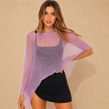 Blusa Melissa™ Estilo Poncho en Punto Ligero