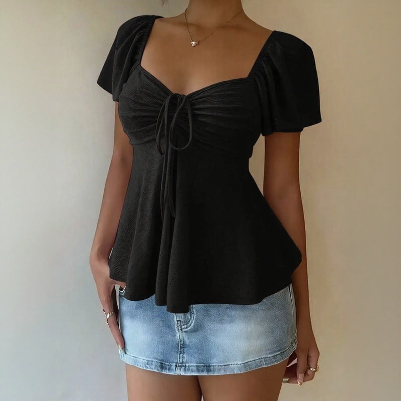 Blusa Fiorelle™ Con Fruncido Delicado y Caída Ligera