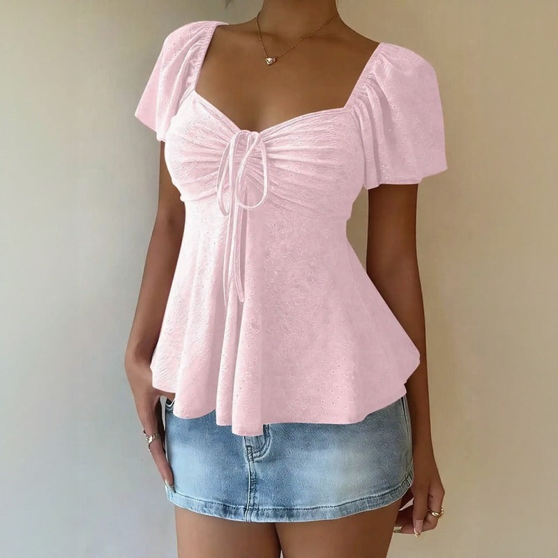 Blusa Fiorelle™ Con Fruncido Delicado y Caída Ligera