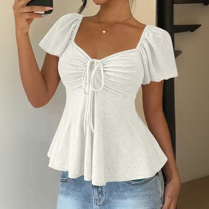 Blusa Fiorelle™ Con Fruncido Delicado y Caída Ligera