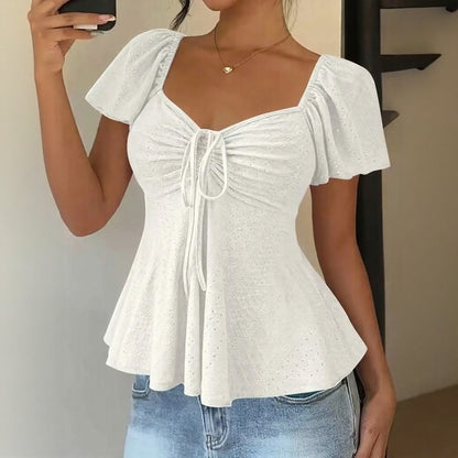 Blusa Fiorelle™ Con Fruncido Delicado y Caída Ligera