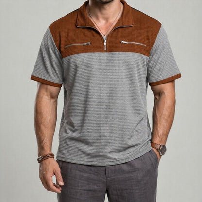 Camisa Axton™ con Cuello de Cremallera y Estilo Moderno