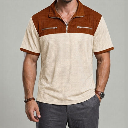 Camisa Axton™ con Cuello de Cremallera y Estilo Moderno