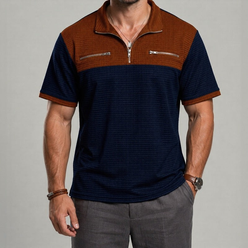 Camisa Axton™ con Cuello de Cremallera y Estilo Moderno
