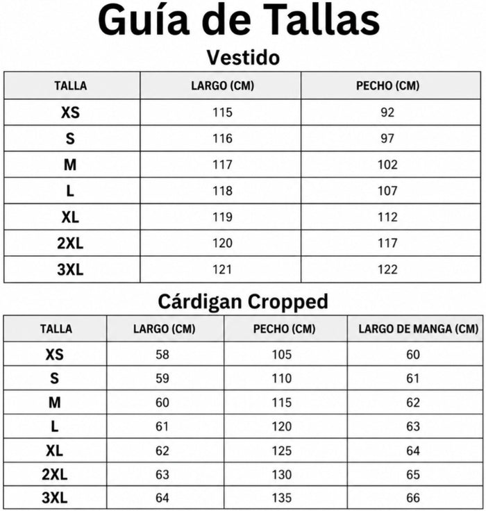 Guía de tallas