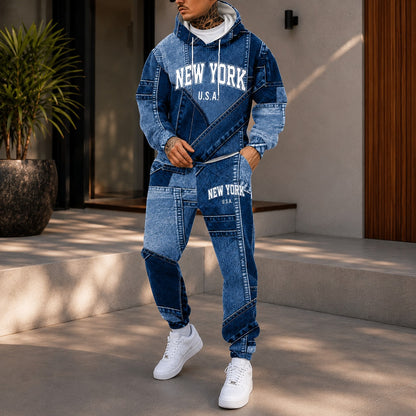 Conjunto Avelon™ en Sudadera con Efecto Denim