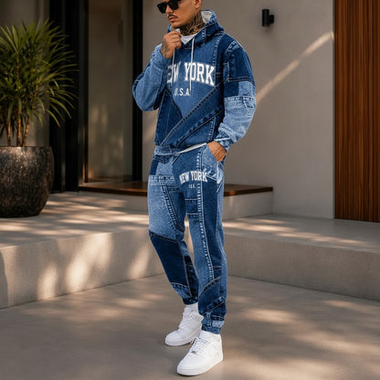 Conjunto Avelon™ en Sudadera con Efecto Denim