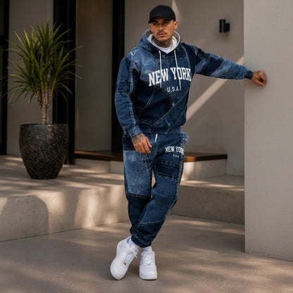 Conjunto Avelon™ en Sudadera con Efecto Denim