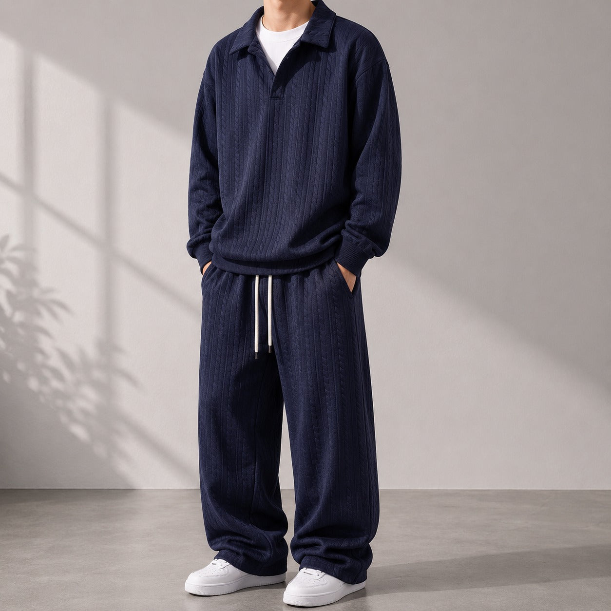Conjunto Masculino Valdren™ De 2 Piezas En Punto Texturizado