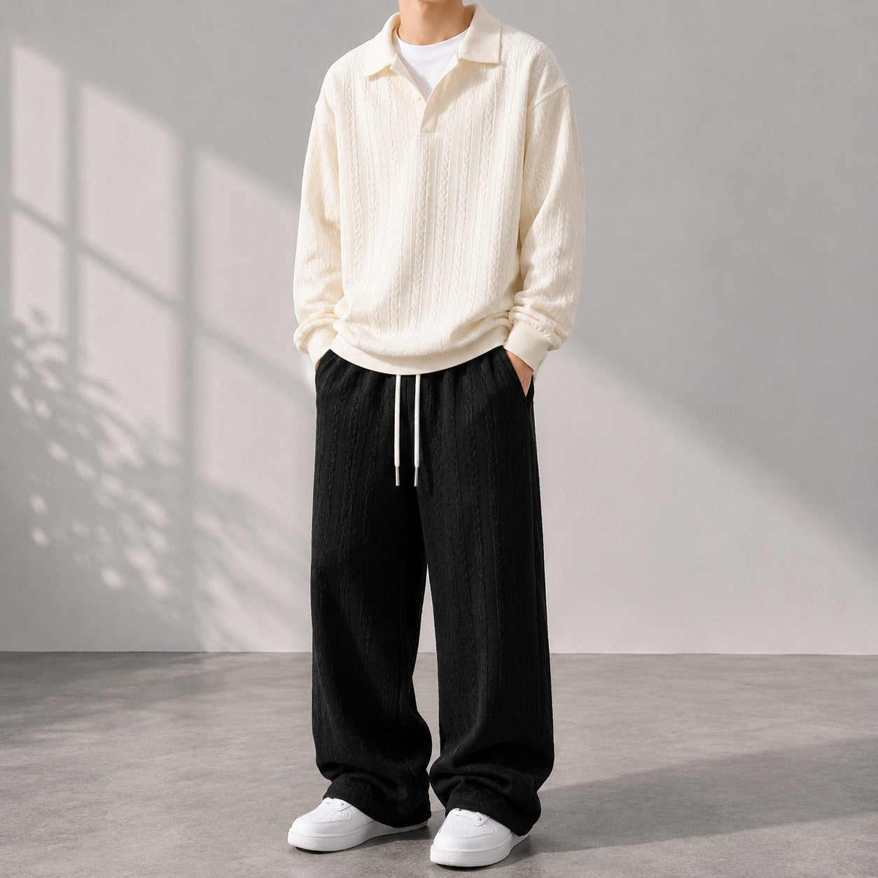 Conjunto Masculino Valdren™ De 2 Piezas En Punto Texturizado