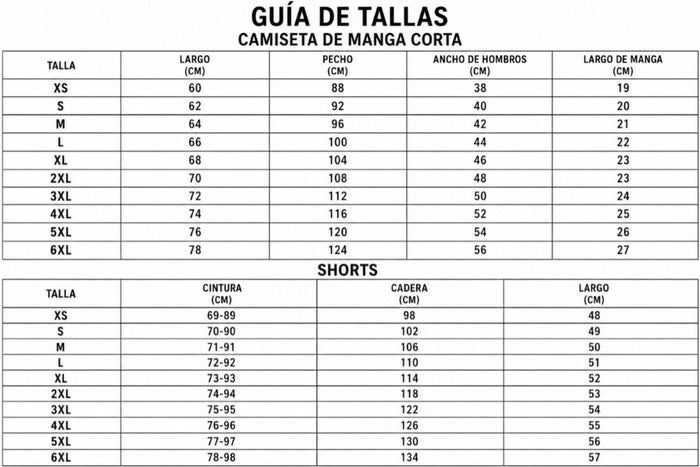 Guía de tallas