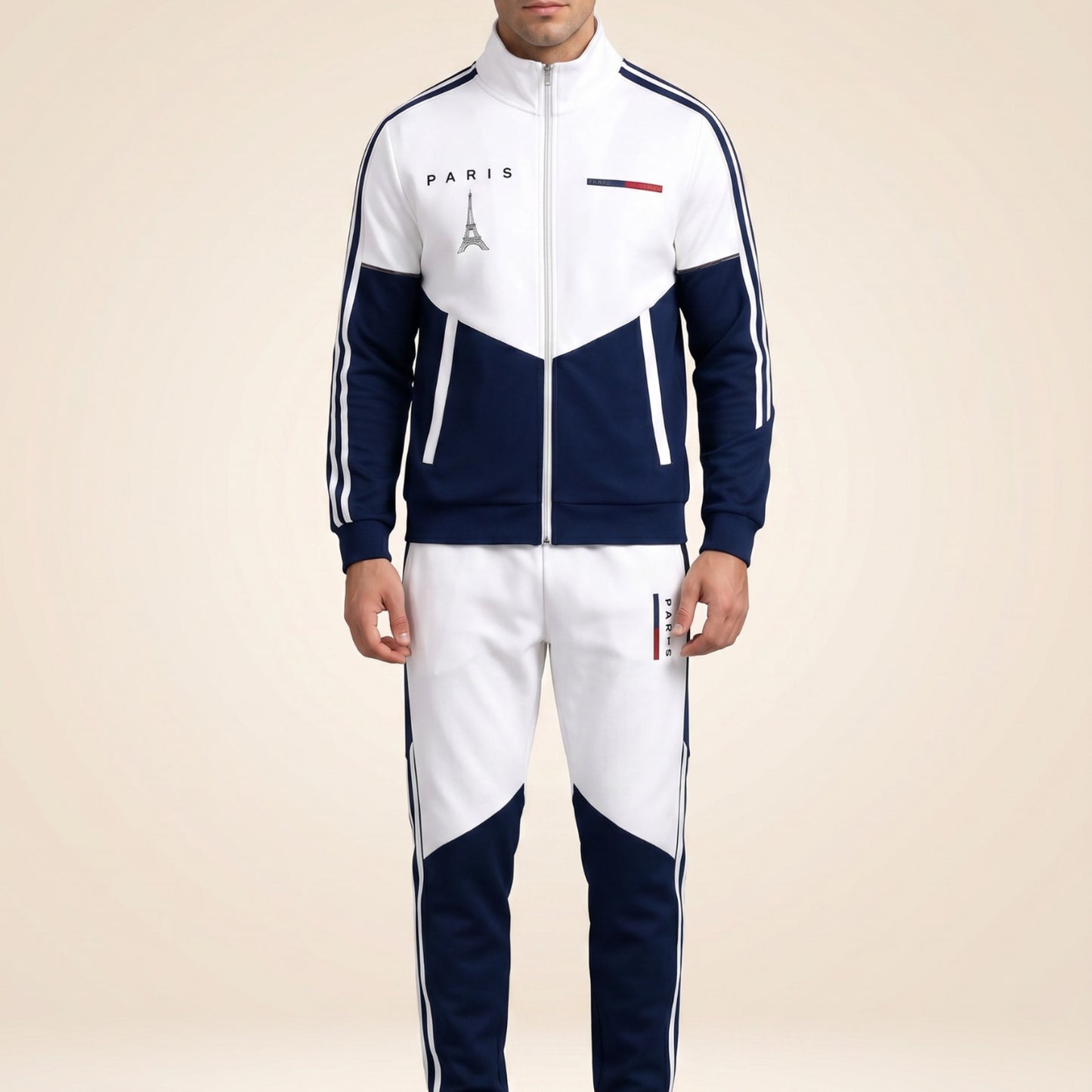 Conjunto Cassian Paris™ con Chaqueta de Cuello Alto y Pantalón Jogger