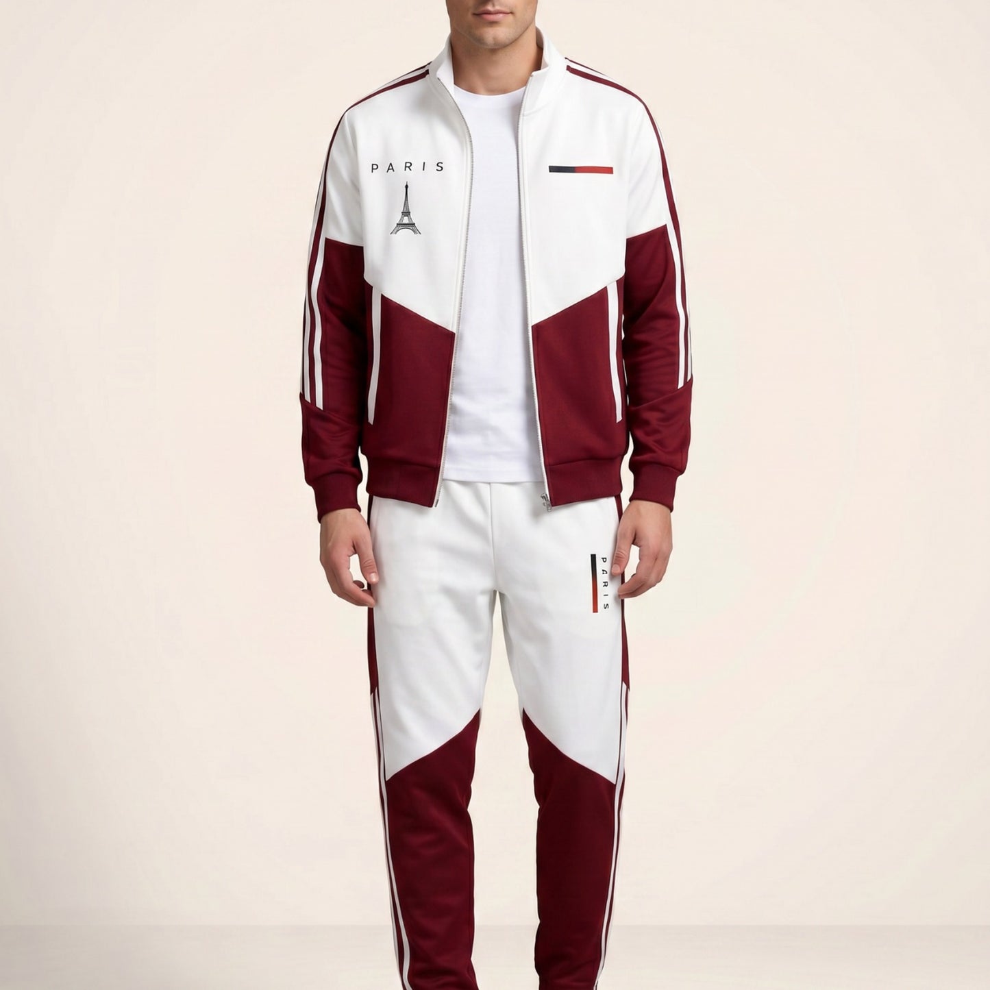 Conjunto Cassian Paris™ con Chaqueta de Cuello Alto y Pantalón Jogger