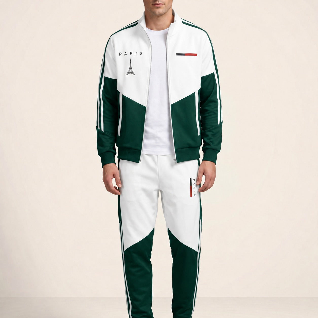 Conjunto Cassian Paris™ con Chaqueta de Cuello Alto y Pantalón Jogger