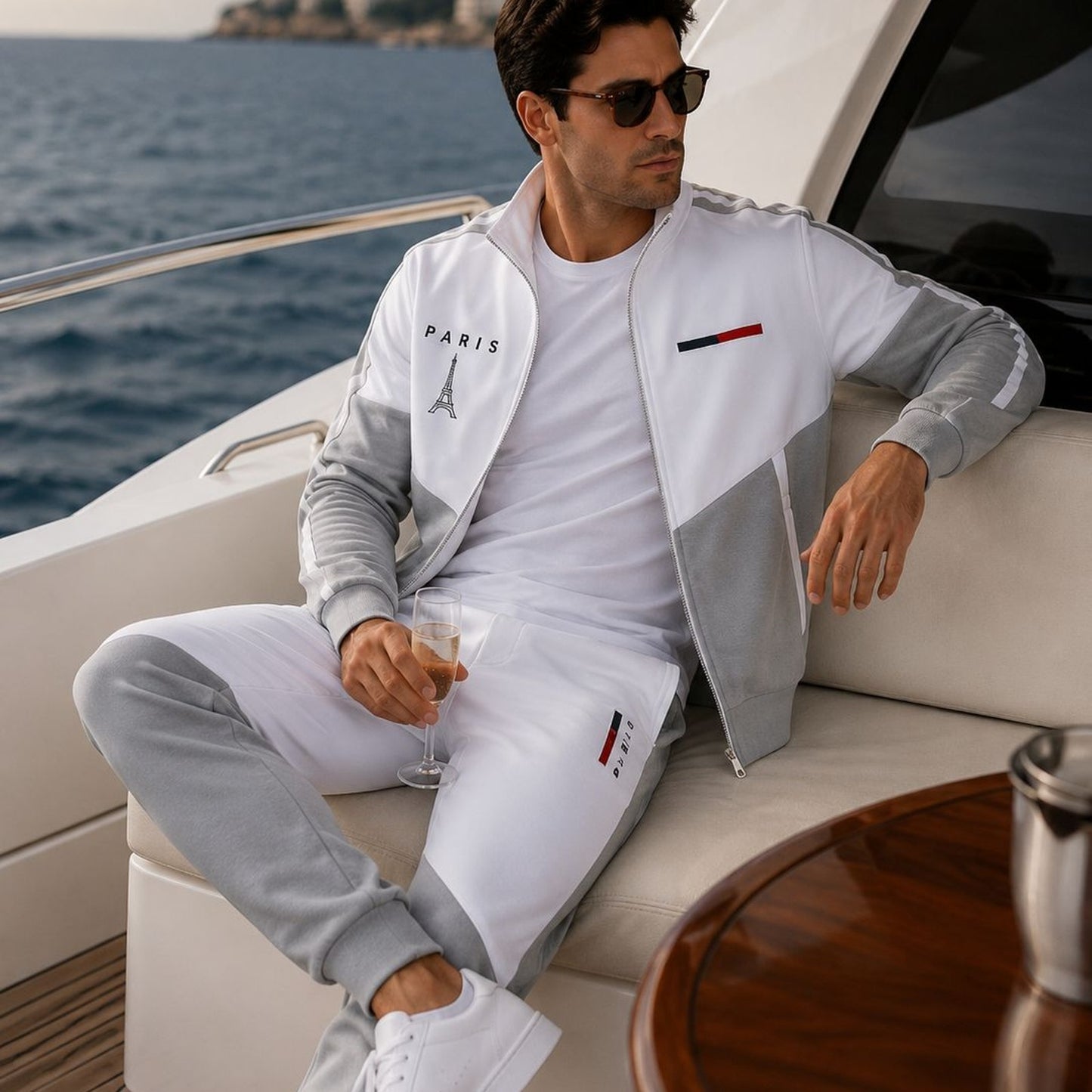 Conjunto Cassian Paris™ con Chaqueta de Cuello Alto y Pantalón Jogger