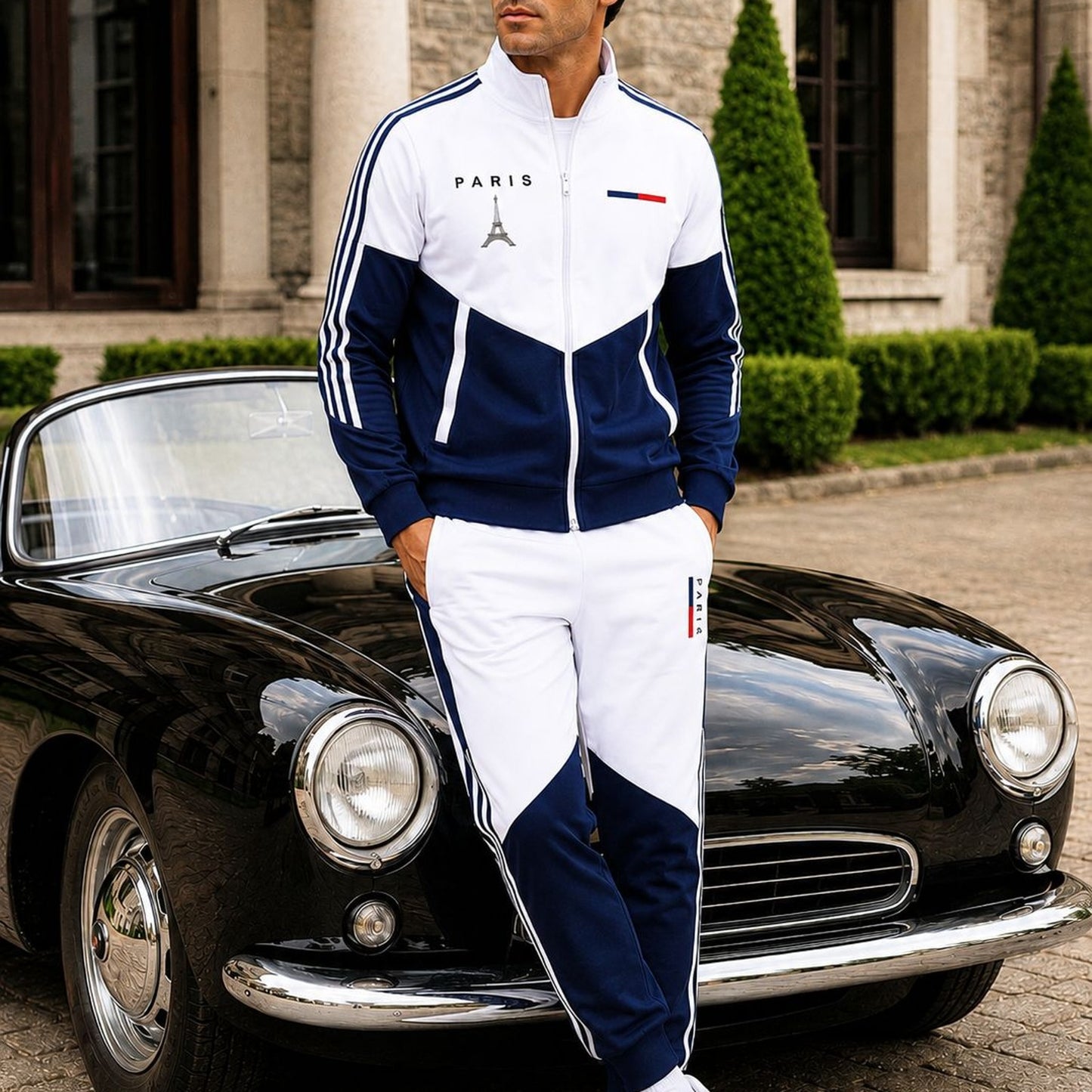 Conjunto Cassian Paris™ con Chaqueta de Cuello Alto y Pantalón Jogger