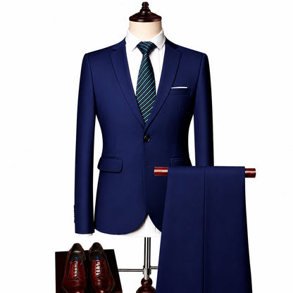 Conjunto Monaco Royal™ con Blazer de Sastrería Premium y Pantalón de Corte Slim