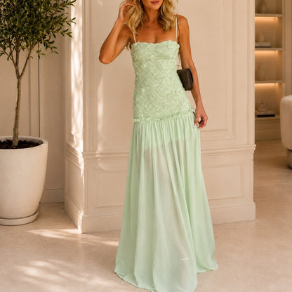 Vestido Roselle™ Con Aplicaciones Florales Y Caída Elegante