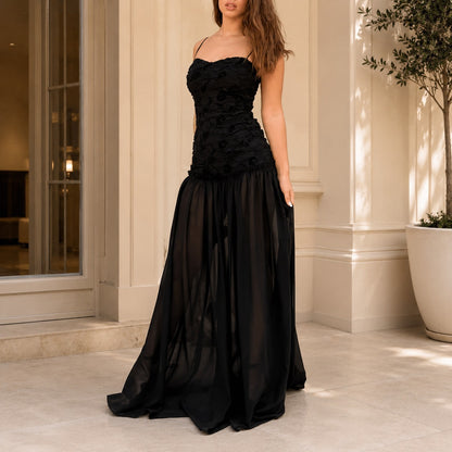 Vestido Roselle™ Con Aplicaciones Florales Y Caída Elegante