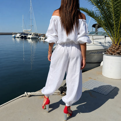 Mono Bellamare™ Con Escote Hombros Descubiertos Y Cintura Ajustable