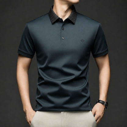 Polo Alviero™ Con Cuello Texturizado y Tejido Flexible