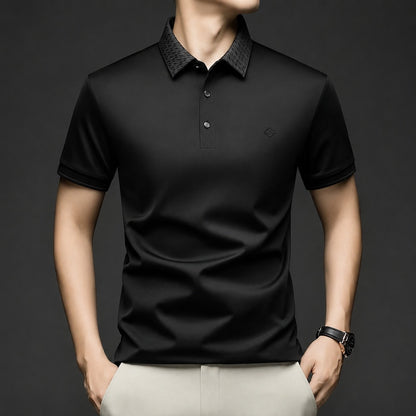 Polo Alviero™ Con Cuello Texturizado y Tejido Flexible