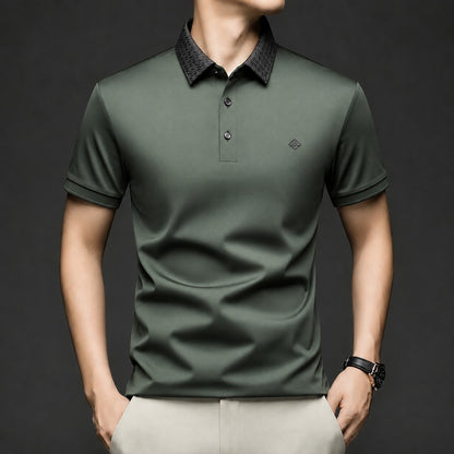 Polo Alviero™ Con Cuello Texturizado y Tejido Flexible