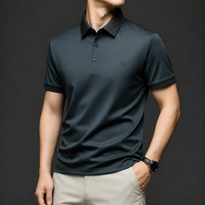 Polo Alviero™ Con Cuello Texturizado y Tejido Flexible