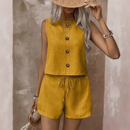 Conjunto Celestina™ De Lino y Algodón Con Diseño Minimalista